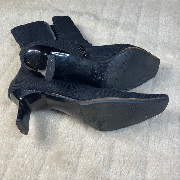 𝅺DI Sandro Supreme Animal Print Black Square Toed Boot - Picture 10 of 11